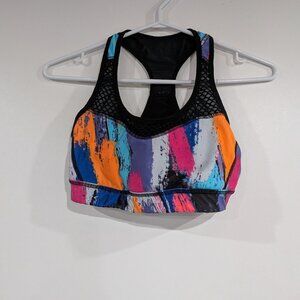 Zella Sports Bra Black Purple Teal Orange Pink Size Small